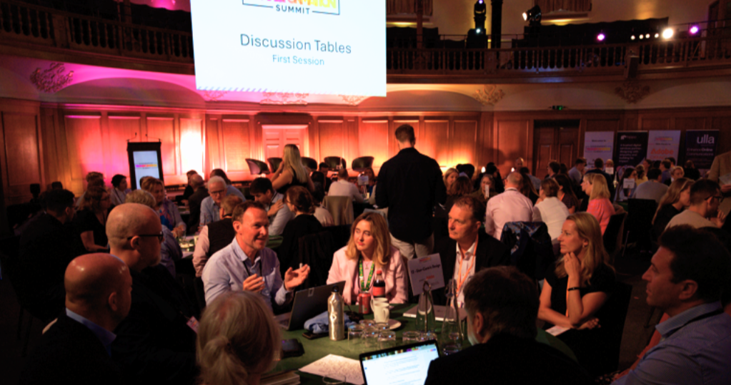 Discussion tables in action at Government Transformation Summit